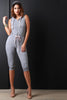 French Terry Hooded Zip-Up Jumpsuit
