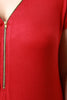 Jersey Zip-Up Midi Dress