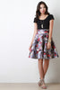 High Waist Floral Print Skirt