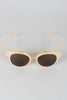Double Bridge Contrast Cat Eye Sunglasses