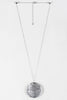 Full Moon Metal Disc Pendant Necklace