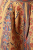 Floral Suede Pleated A-Line Midi Skirt