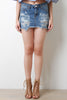 Distressed Denim Mini Skirt