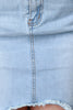 High Low Fringe Denim Skirt