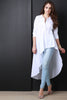 Asymmetrical Hem Button Up Maxi Top