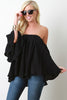 Bardot Flounce Top