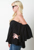 Bardot Flounce Top