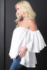 Bardot Flounce Top