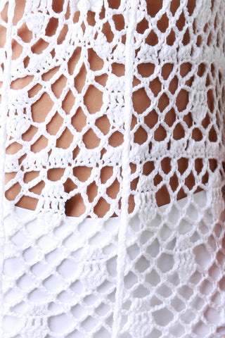 Semi-Sheer Crochet Maxi Dress