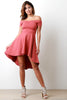 Off The Shoulder High-Low Ruffle Skater Dress