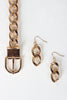 Chain Buckle Closure Choker Necklace Set
